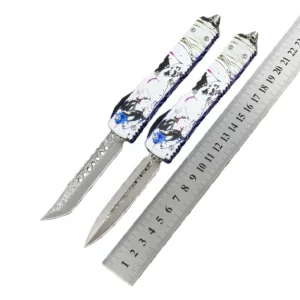New Geisha Straight Out Switchblade – Damascus