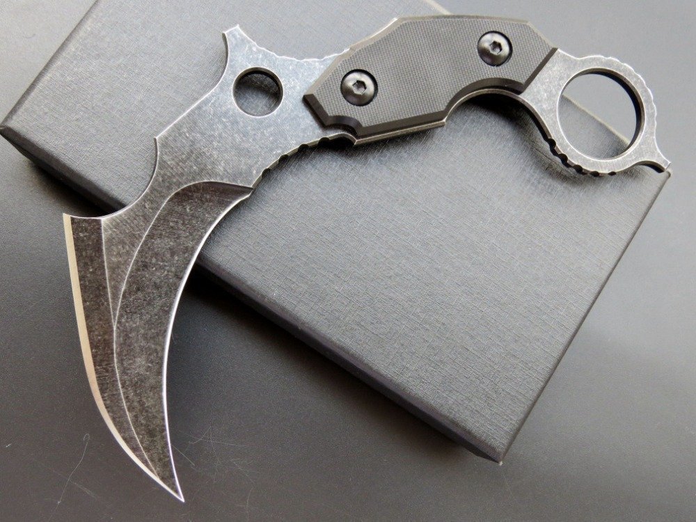 11035343528_785692528.jpg Karambit Knife C1699 Fixed Knife G10 Handle + D2 Stone Washed Steel Blade Convenient Edc Tool