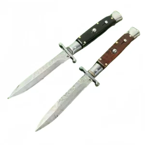 10-inch Damascus Stiletto knife flick knife switchblade