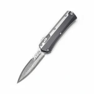 Damascus OTF knife