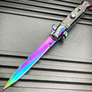 8.75 Inch Italian pocket knife with stiletto switch blade