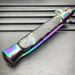 8.75 Inch Italian pocket knife with stiletto switch blade