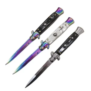 8.75 Inch Italian pocket knife with stiletto switch blade