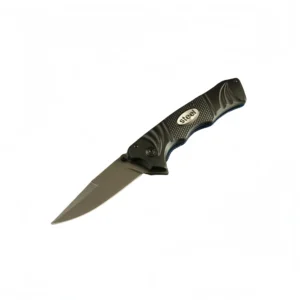 Outdoor Pocket Knife – 58 HRC Pocket Knife with Steel Logo Handle