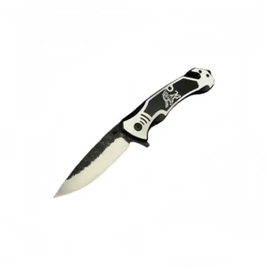 Lion Emblem Pocket Knife – Outdoor Folding Knife with Unique Blade and Ergonomic Grip