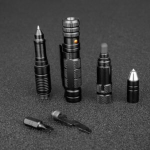 Multi Function Outdoor Pen Emergency Flashlight Screwdriver Bottle Opener Window Breaker Outdoor Survival Self Rescue EDC Tool