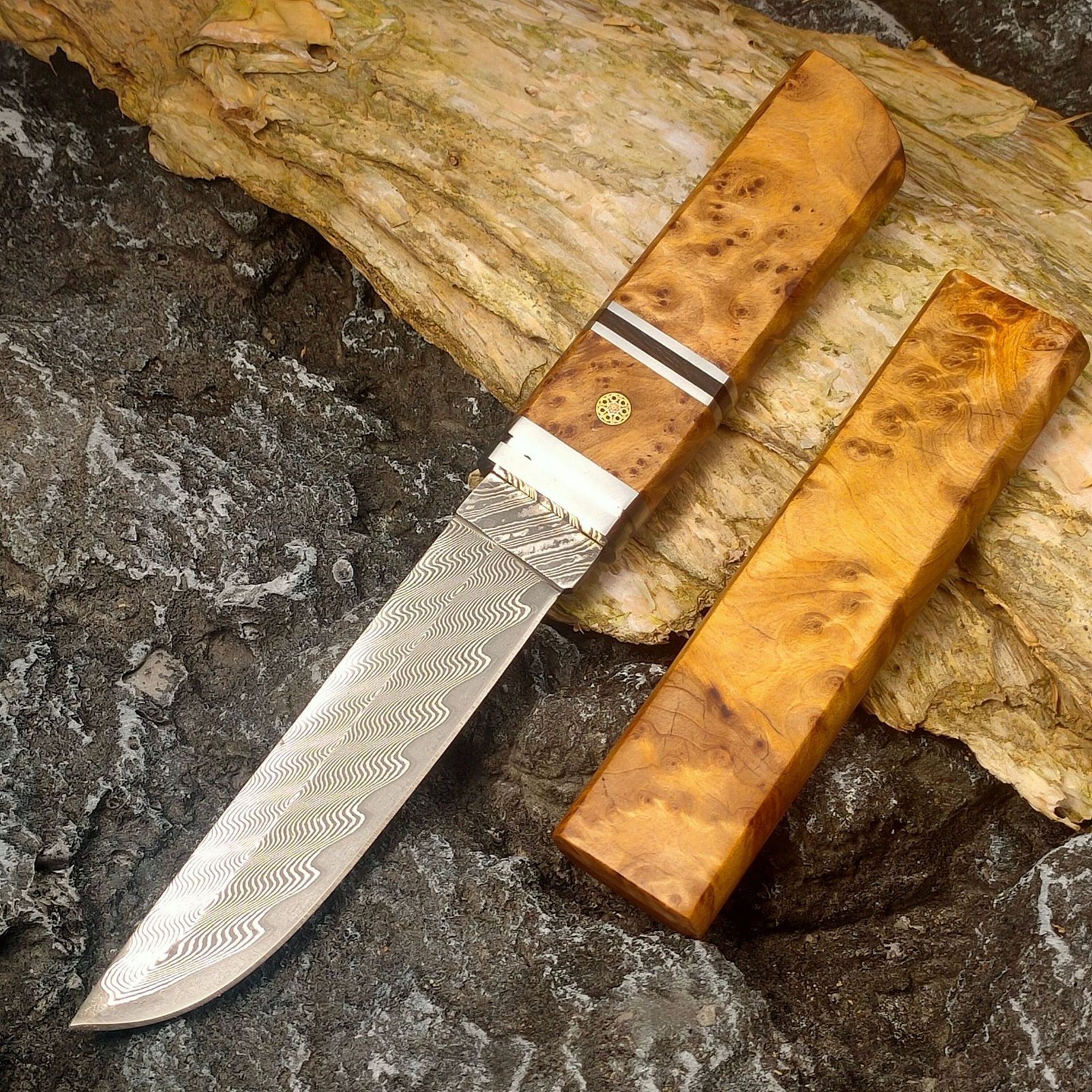 O1CN01C2PWOi1S5MHyT4VcZ_2217256102195-0-cib-1.jpg Thuja solid wood Damascus steel sharp gift knife