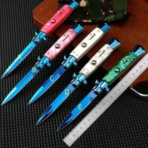 Resin handle 8.75 Inch Stiletto flick knife