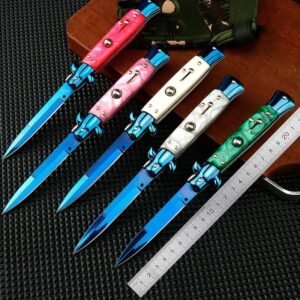 Resin handle 8.75 Inch Stiletto flick knife