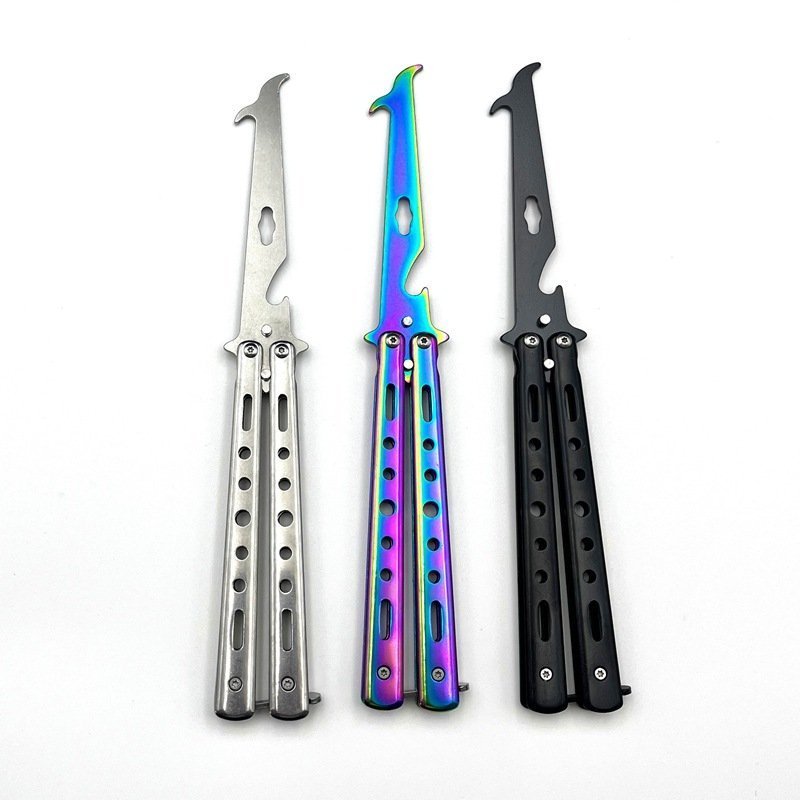 O1CN01XOZ2VL1rIWBUXPc3j_2214335175608-0-cib-1.jpg All-steel multifunctional butterfly swing knife unsharpened folding practice knife