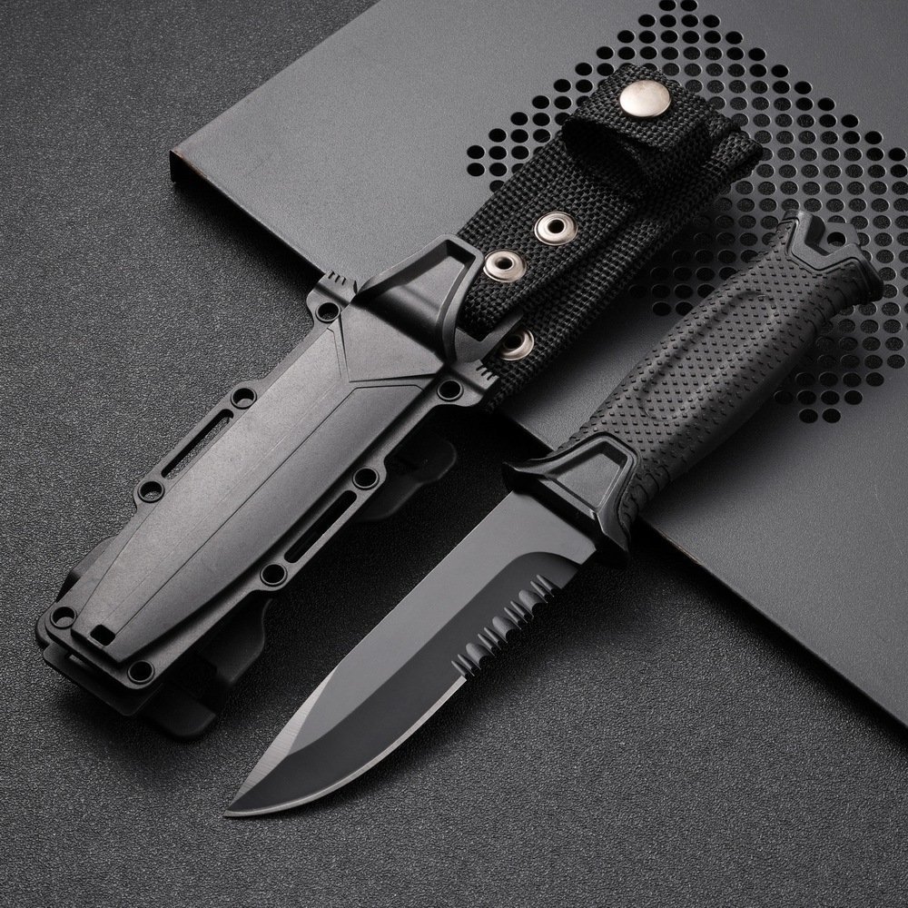 O1CN01gvB3kw1hy3r8iHR05_2217774964345-0-cib.jpg Explorer II outdoor half-tooth hunting knife wilderness exploration Compact knife—Black