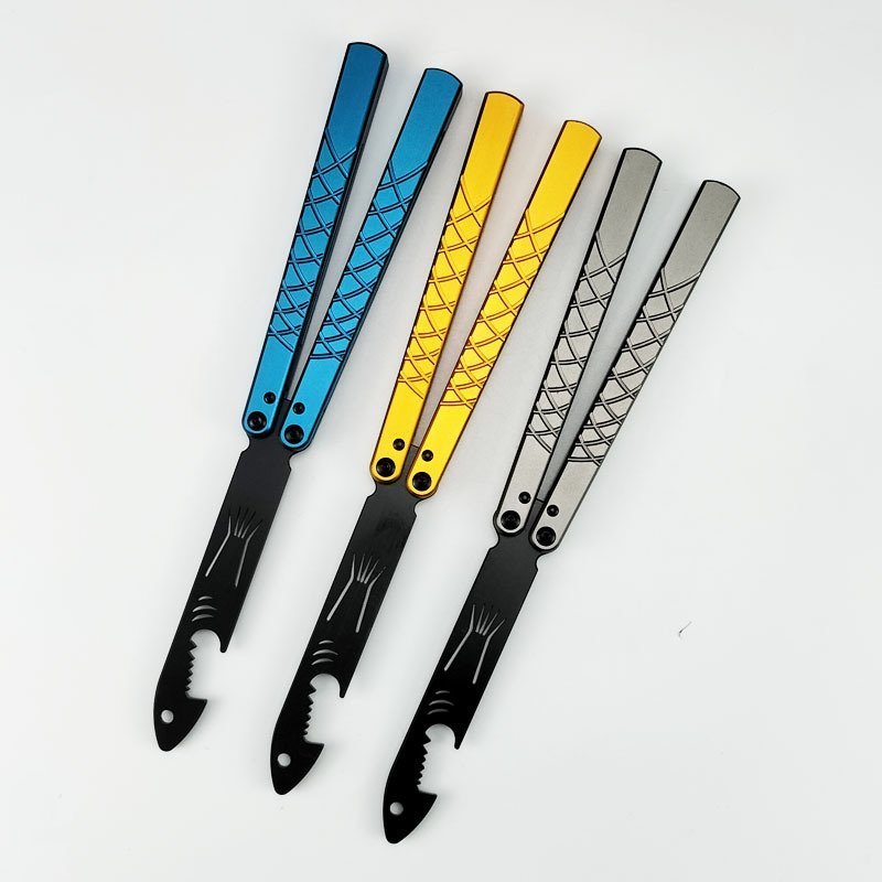 O1CN01rypVAJ24jAA8jupCE_2218296487426-0-cib-1.jpg New Siren Aviation Aluminum Handle Practice Butterfly Knife