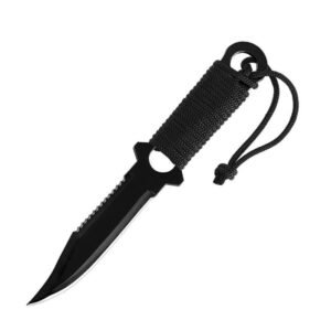 Outdoor small straight knife camping Outdoor diving hunting knife high hard skeleton knife