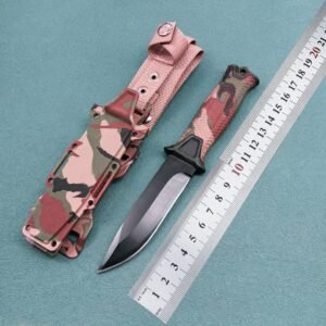 Camouflage high hardness infantry hunting knife outdoor camping knife Compact