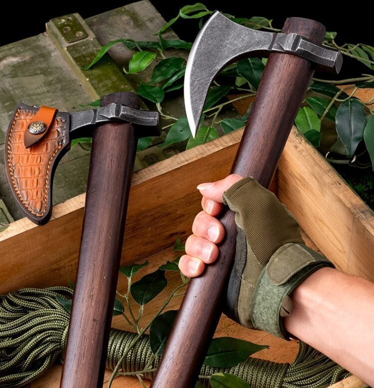 S8583c93511b0466fa6337393b305a470C-e1743406050257.jpg Handcrafted Axe Outdoor Survival Outdoor Axe Camping Equipment Chopping Wood Ax Logging Mountain Multiuse Hand Tools Lumberjack