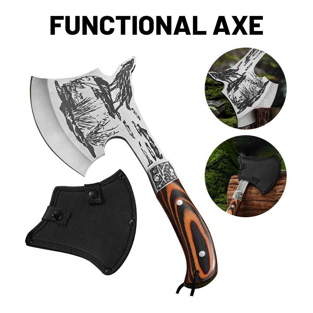 S923cf6c6c25347d7bdce03087473622a7.jpg MultiPurpose Axe, Survival Axe Multi-function Outdoor Camping Outdoor Wolf-head Axe Hunting Tools Portable Tomahawk