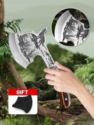 MultiPurpose Axe, Survival Axe Multi-function Outdoor Camping Outdoor Wolf-head Axe Hunting Tools Portable Tomahawk