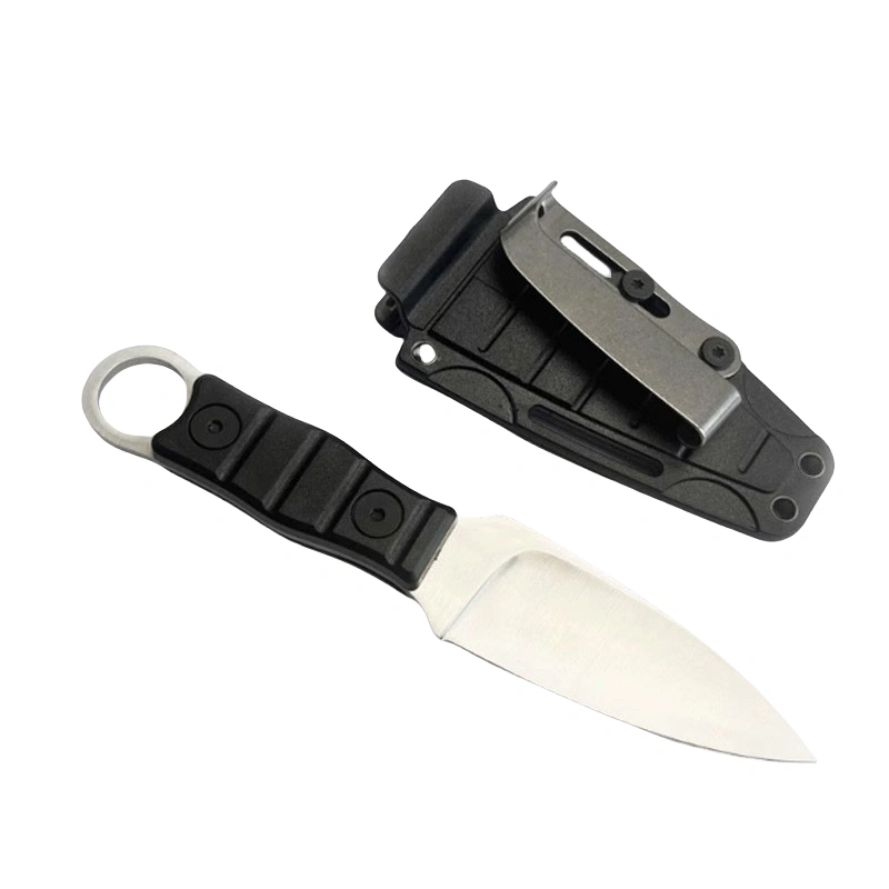 a-5-1.webp Outdoor straight knife, high hardness, sharpness, Outdoor small straight knife, with K sheath A-5 Sanding/Black handle