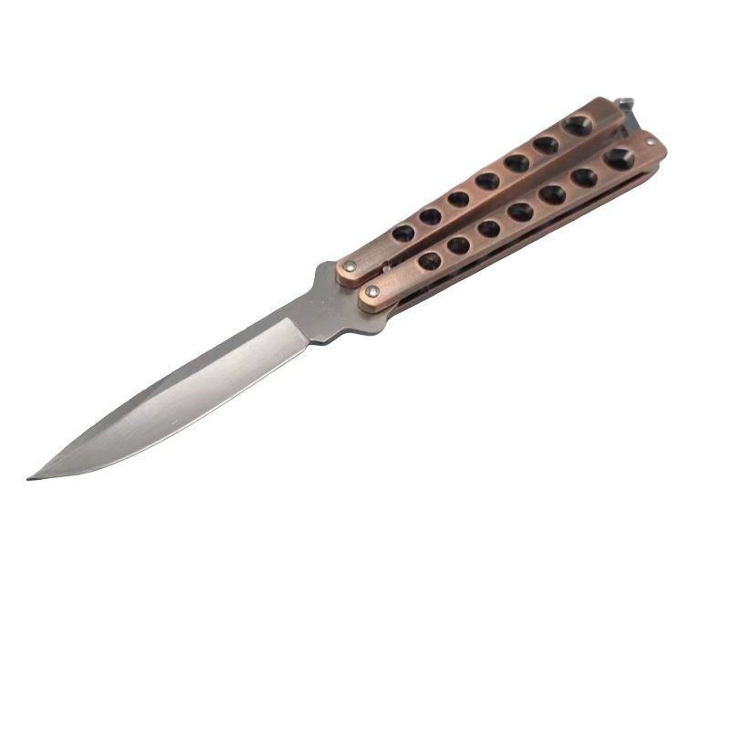 微信图片_20250107171254-1.jpg High Quality Helix Butterfly Balisong Knife BRONZE